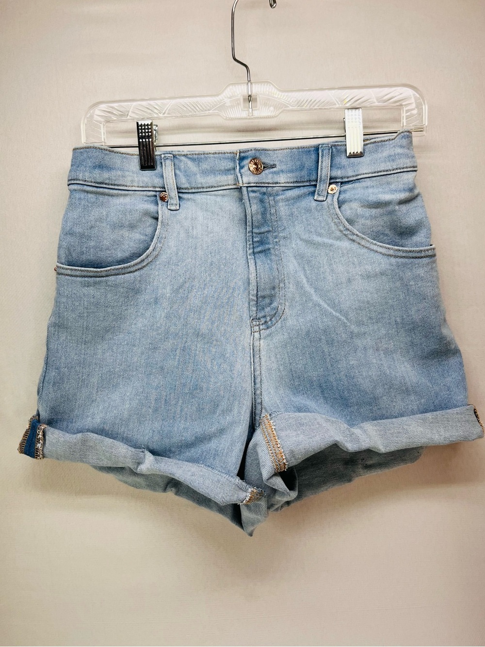 Express Light Wash High-Rise Denim Shorts